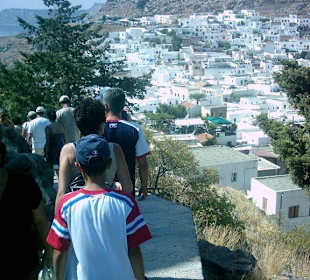 Der Weg von Lindos zur Akropolis und zurück