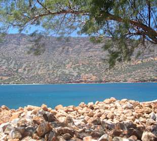 Blick von Spinalonga nach Plaka
