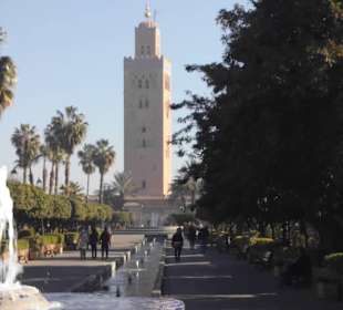 Die Moschee vom Park aus.