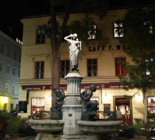 Am Engelbrunnen in der Wiedner Hauptstraße