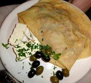 Crêpe mit Ziegenkäse