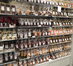 Im Museumsshop des Schokoladenmuseums