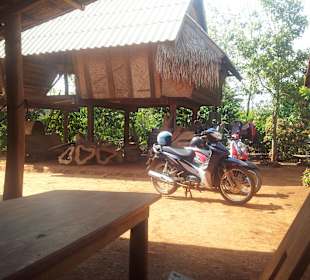 Blick vom Café auf die Unterkunft