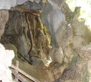 Auf dem Rückweg über die Felsen