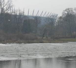 Skaryszew-Park: Ende März noch Eis auf dem See