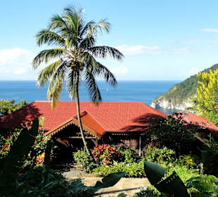 Rekonstruiertes Gebäude im Botanischen Garten