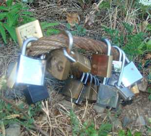 Liebesschlösser am Liebesweg