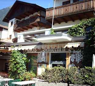Die Terrasse des Restaurants