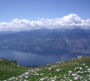 Widok z Monte Baldo na jezioro Garda
