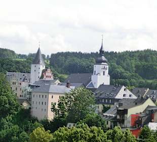 Blick vom Ottostein zur Kirche u.Schloss