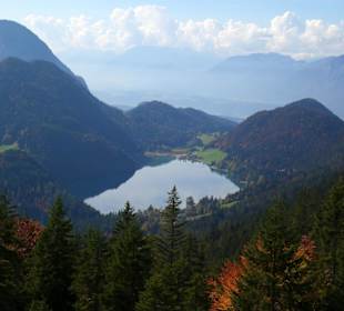 Blick von Oben auf den Hintersteiner See