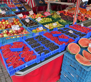 Rundgang über den Wochenmarkt am Marktplatz