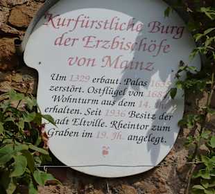 Hinweis zum Bau der Burg