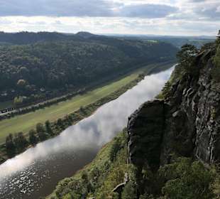 Basteiasublick auf die Elbe