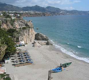 Balkon de Europe Strand mit Fischerhäuschen