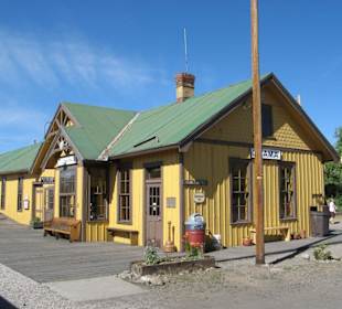 Bahnhof in Chama, New Mexico