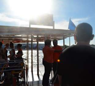 Fahrt auf dem Chao Phraya Fluss Bangkok