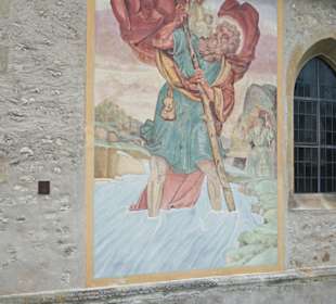 St. Christophorus Gemälde an der Südwand