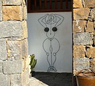 Selbsterklärender Ort im Jardin de Cactus.