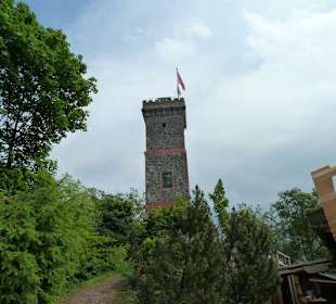 Oben angekommen - der Bismarckturm