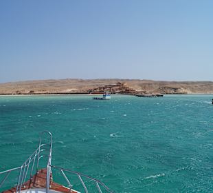 Vom Bot die sicht zur Insel