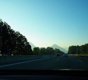 Die Berge sind in Sicht