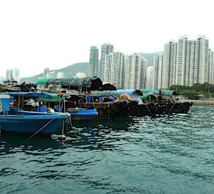 Aberdeen-Hafen-Hausboote