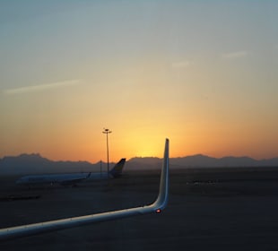 Flughafen Hurghada Sonnenuntergang