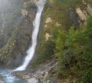 Wasserfall am Ende der Klamm