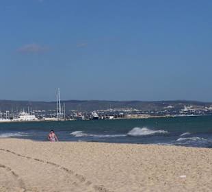 Blick zum Yachthafen 