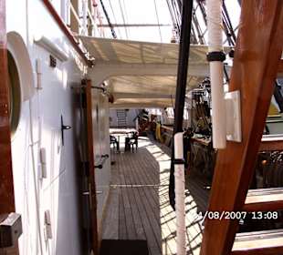 auf dem Deck Schulschiff Deutschland