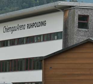 Beim Biathlon-Stadion von Ruhpolding