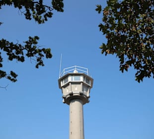 Die Kanzel in 15 m Höhe