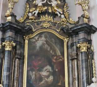 Die Alexanderkirche von Rastatt auf dem Marktplatz