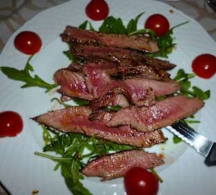 Bistecca con rucola :-) al sangue
