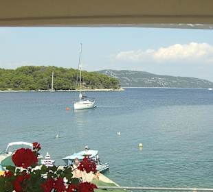 Blick auf die benachbarte Insel Restaurant Baroni