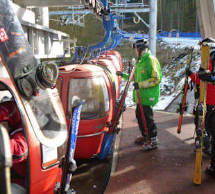 Einstieg Kabinenbahn