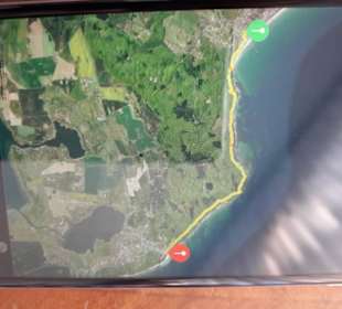 Kartenausschnitt Binz nach Sellin