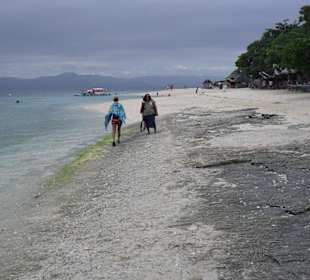 Beginn der White Beach mit Sandstrand