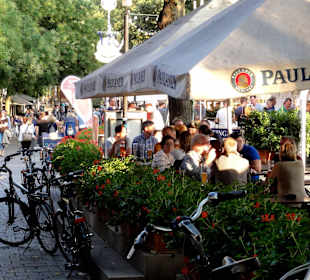 Der Biergarten des Paulaner´s an der Schlachte