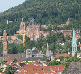 Blick vom jil Rooftop zur Altstadt und zum Schloss