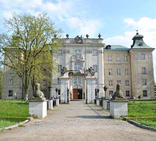 Widok Zamku od strony mostu na Oficyny.