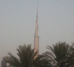 Aus der Ferne in der Abenddämmerung