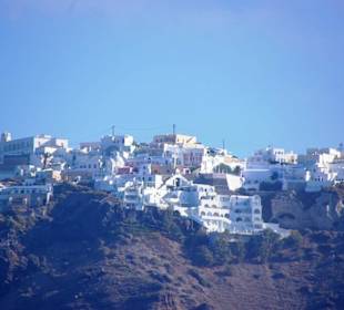 Santorin selbst im Bild Landschaft, Stadt