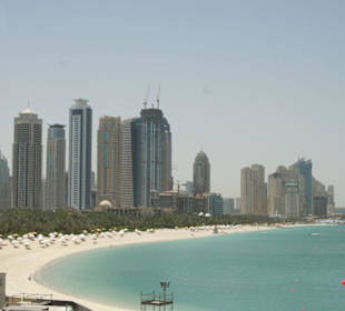 Jumeirah Beach von der Palme aus gesehen
