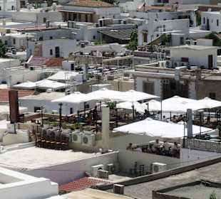 Blick über die Dächer von Lindos