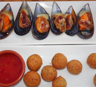 Tapasauswahl im Restaurant La Paëlla de la Mer