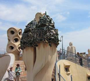 Casa Milá auf dem Dach