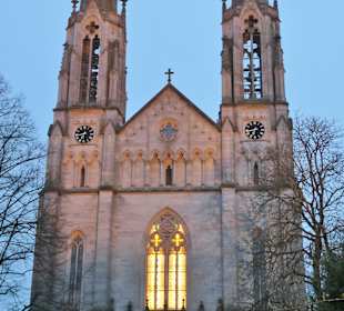 Blick zur evang. Stadtkirche von Baden-Baden
