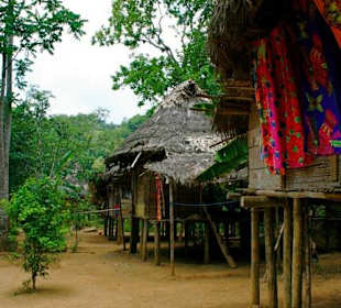 Die Behausungen der Embera